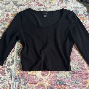 Women's Black Crop Top